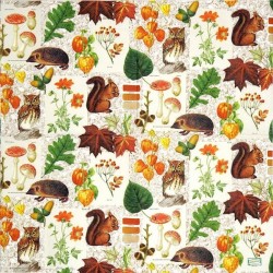 1 serviette Animaux bois -86