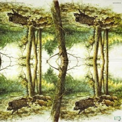 1 serviette Les Sangliers -150