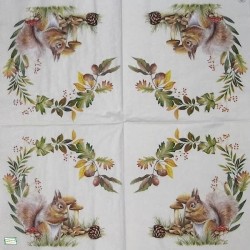 1 serviette L' écureuil -124