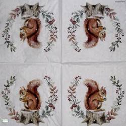 1 serviette L' écureuil -140