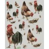 1papier de riz Les Coqs -R664