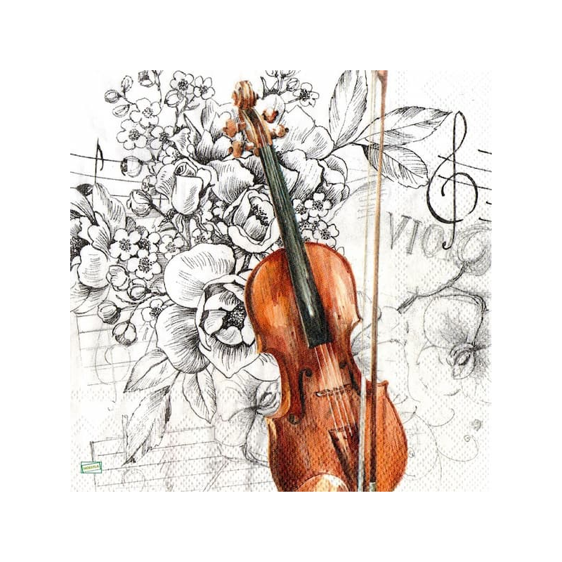 1 serviette papier Musique - 1