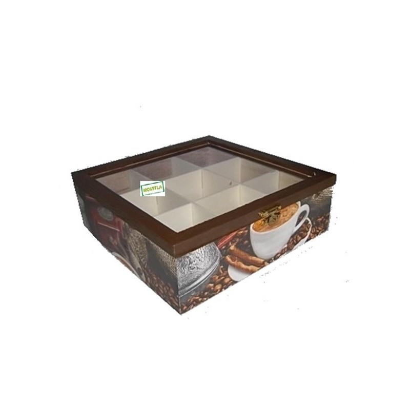 Boite bois Café serviettage