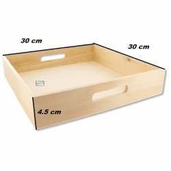 GRAND plateau bois Orchidés serviettage