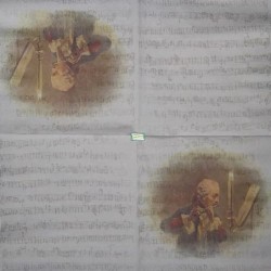 1 serviette papier Musique -4