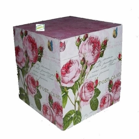 Boite bois Roses serviettage