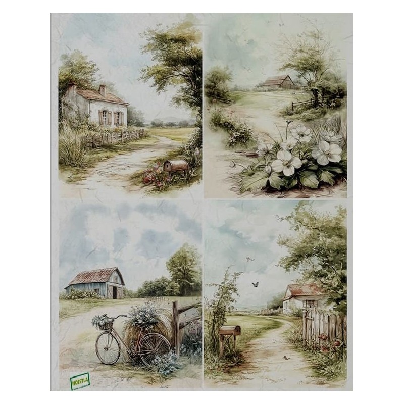 1 papier riz Paysage -R1415L