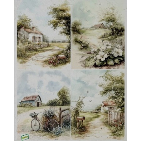 1 papier riz Paysage -R1415L