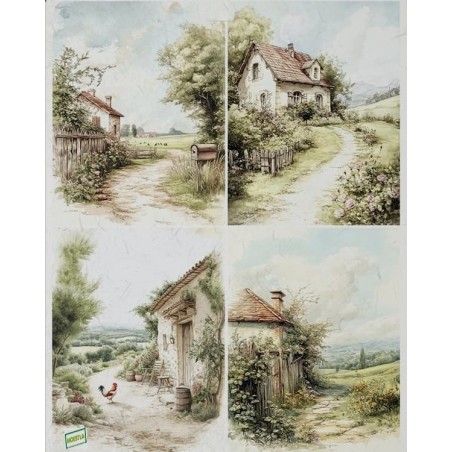 1 papier riz Paysage -R1416L