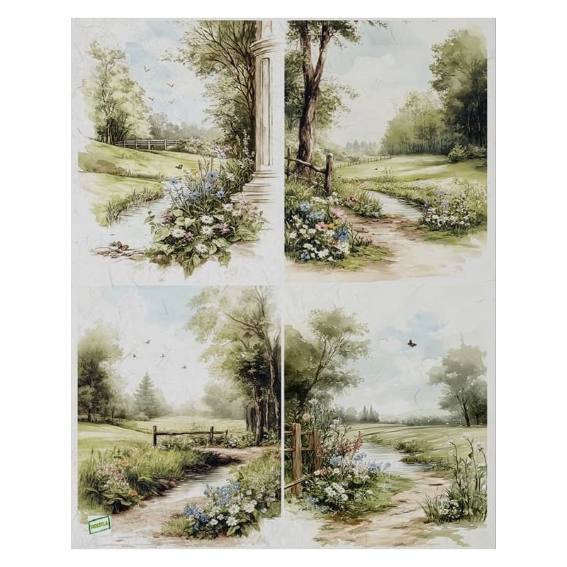 1 papier riz Paysage -R1419L