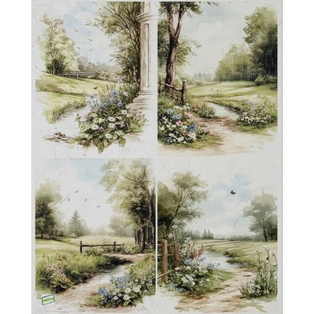 1 papier riz Paysage -R1419L