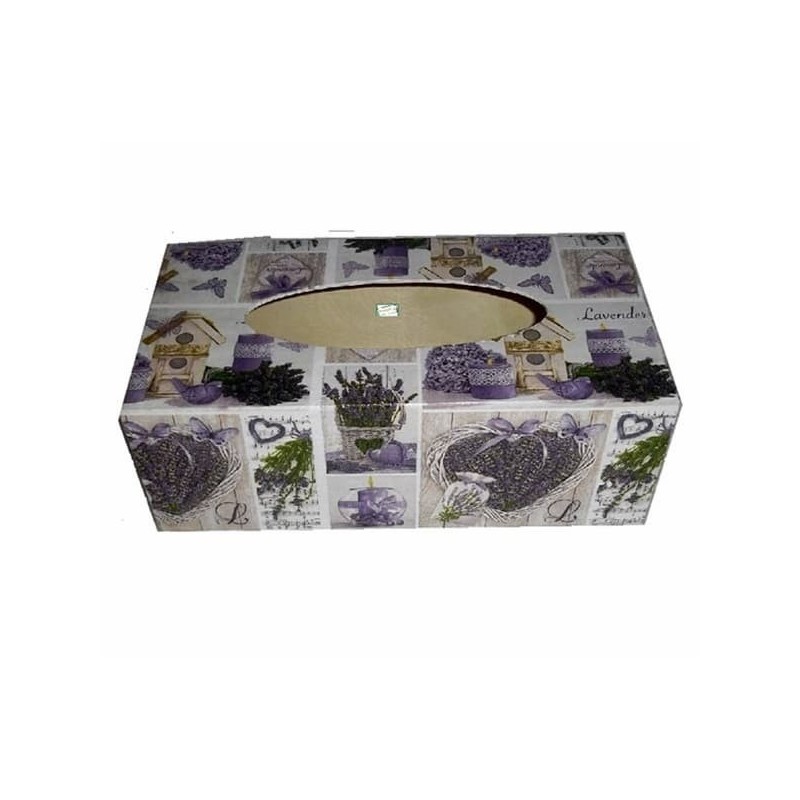 Boite mouchoirs Lavande serviettage