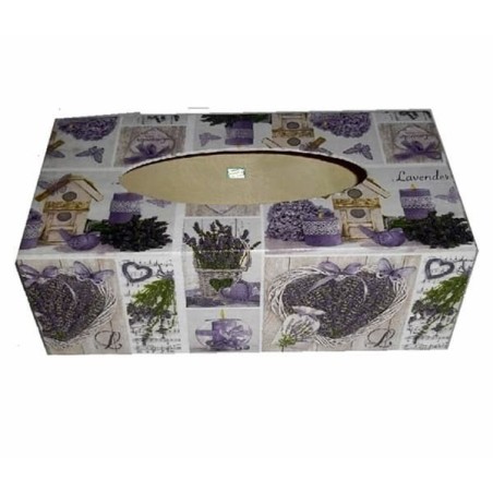 Boite mouchoirs Lavande serviettage