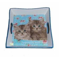 Plateau bois Châtons serviettage