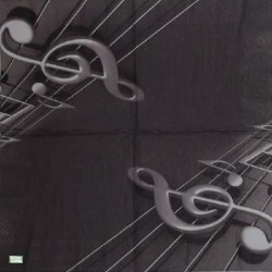 1 serviette papier Musique -6