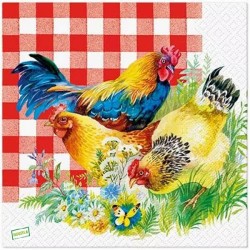 1serviette papier Poulets-8