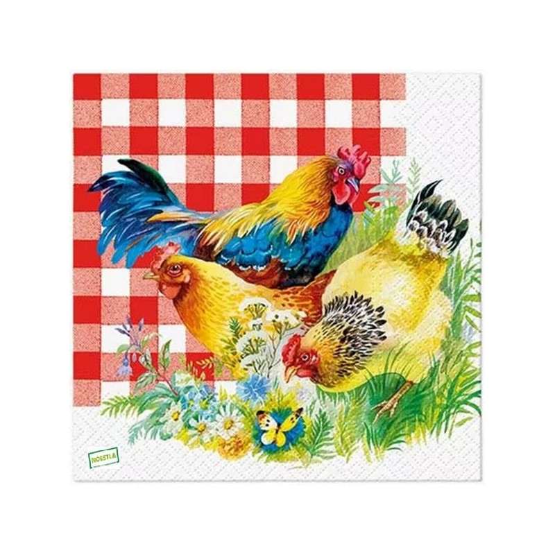 1serviette papier Poulets-8