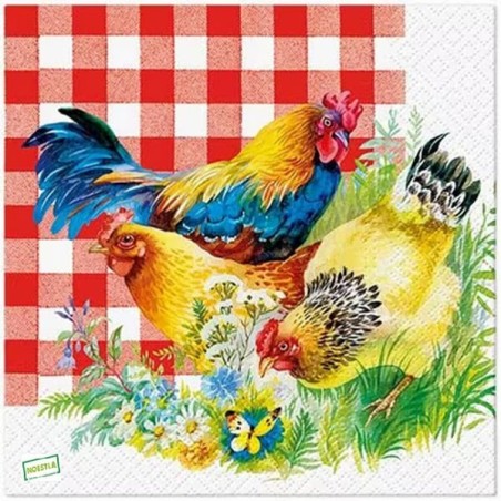 1serviette papier Poulets-8
