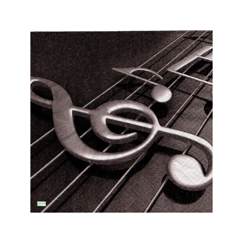 1 serviette papier Musique -6
