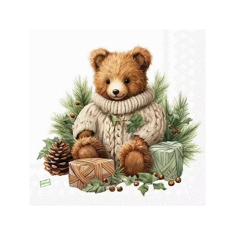 1 serviette papier Ourson -29