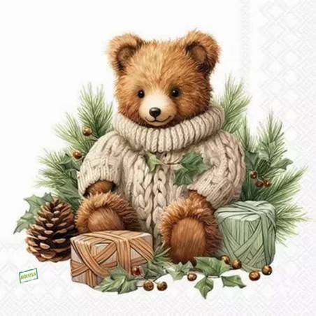 1 serviette papier Ourson -29