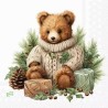 1 serviette papier Ourson -29