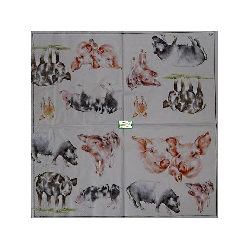1 serviette Les Cochons -87