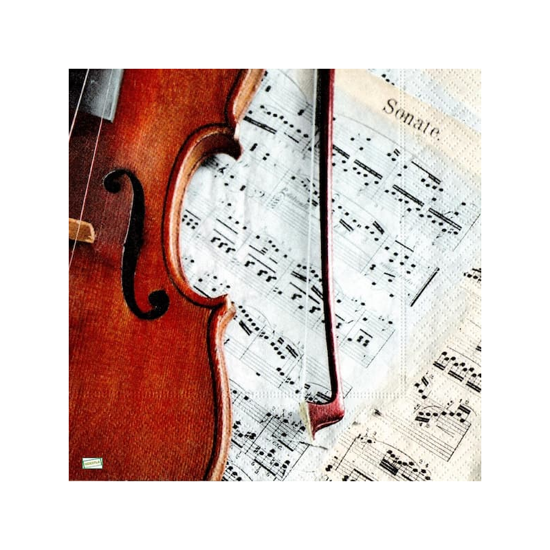 1 serviette papier Musique -8