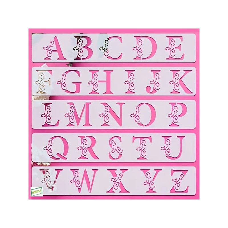 5 Pochoirs Alphabet Loisirs créatifs