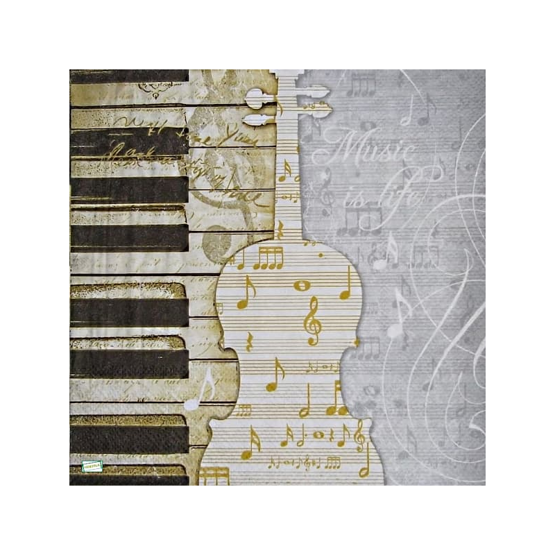 1 serviette papier Musique -9