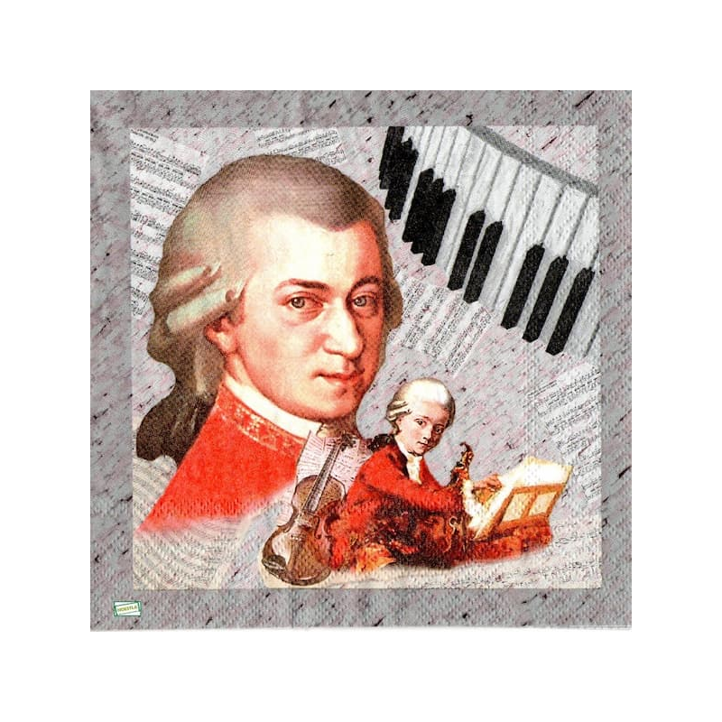 1 serviette papier Musique -11