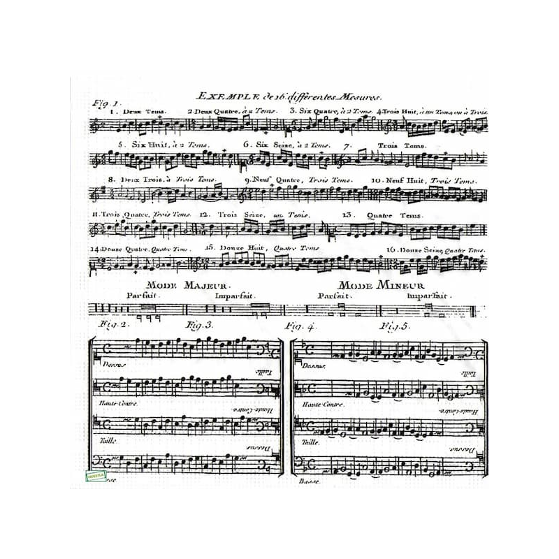 1 serviette papier Musique -12