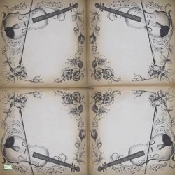1 serviette papier Musique -13
