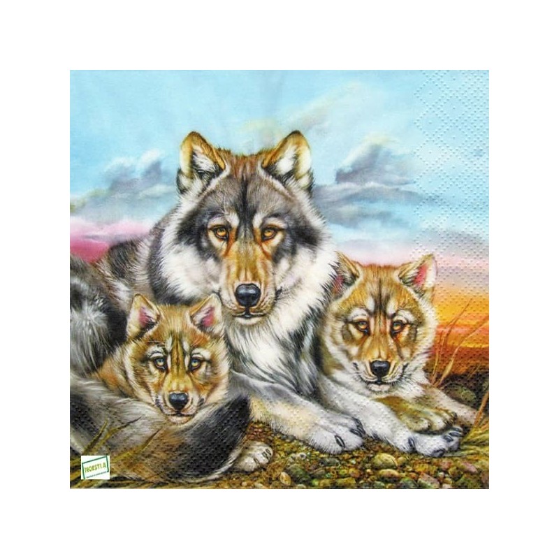 1serviette papier Les Loups-73