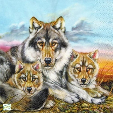 1serviette papier Les Loups-73