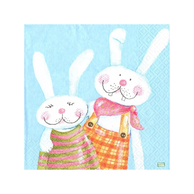 1serviette papier Lapins-88