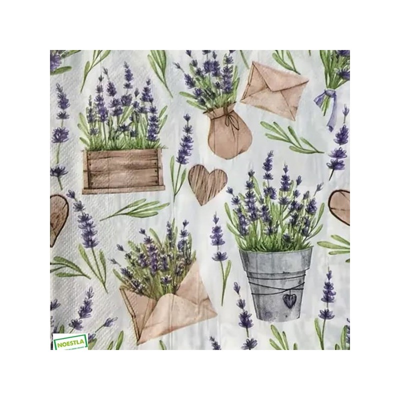 1 serviette papier Lavande -10