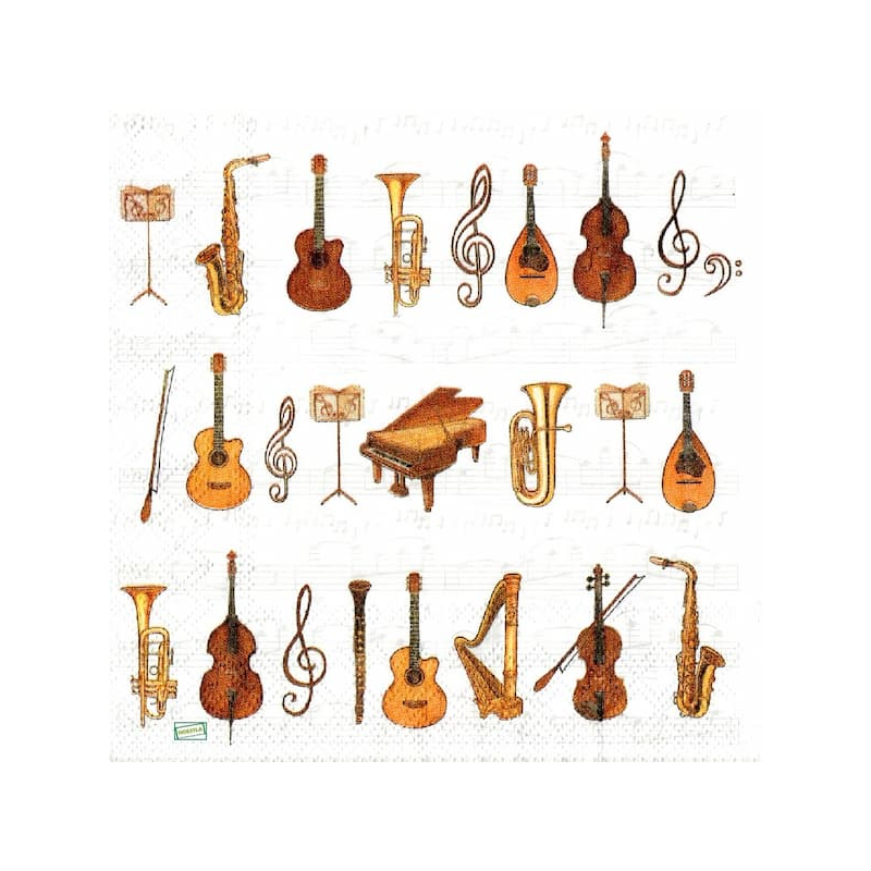 1 serviette papier Musique -15
