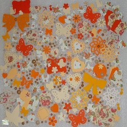 400Découpes.Perles Orange -K2