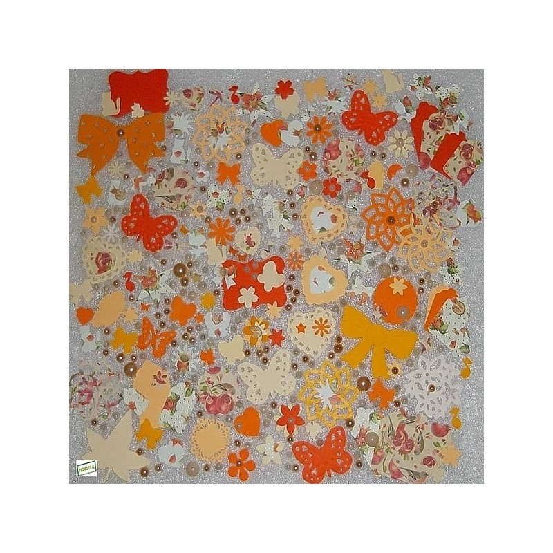 400Découpes.Perles Orange -K2