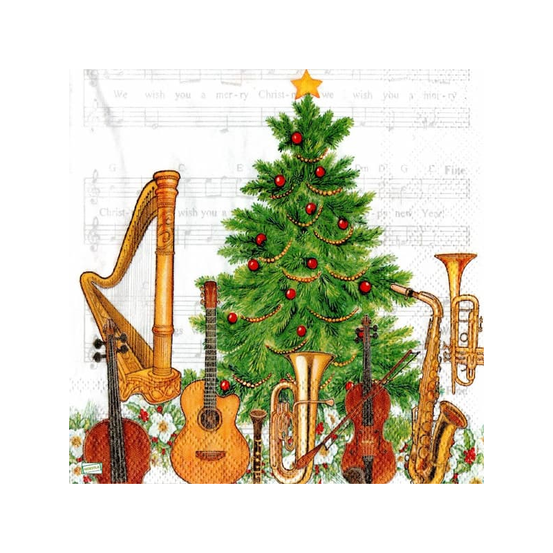 1 serviette papier Musique -17