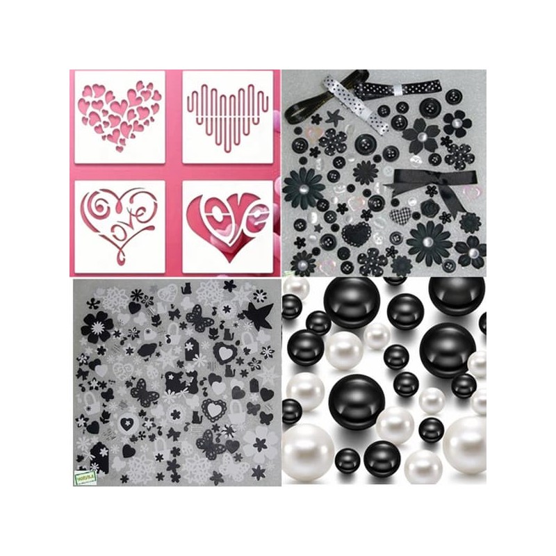 400pièces et 4 pochoirs -K5