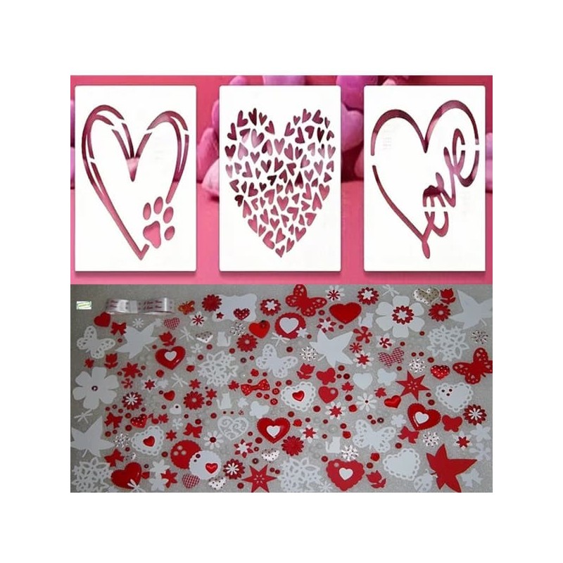 400 pièces-3 pochoirs -K9