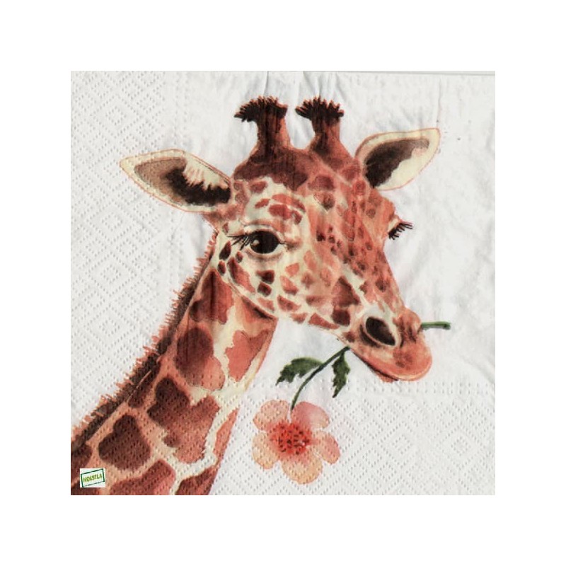 1serviette papier Girafe -25