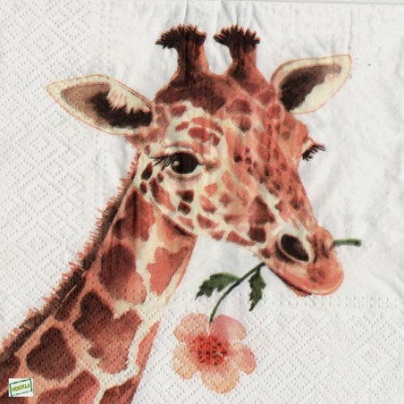 1serviette papier Girafe -25