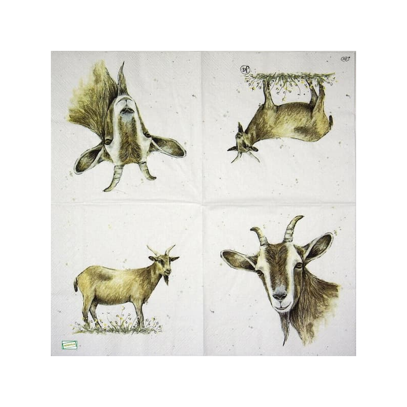 1serviette papier Chèvres-89