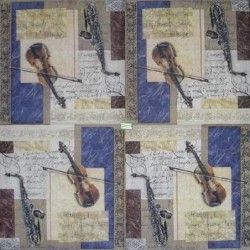 1 serviette papier Musique -19