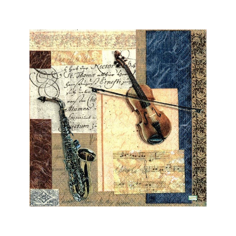 1 serviette papier Musique -19