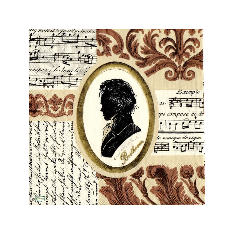 1 serviette papier Musique -20