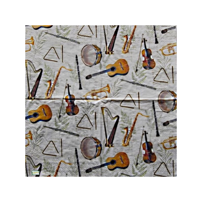 1 serviette papier Musique -22